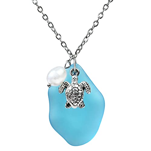 Mermaid Pendant Sea Glass Necklace