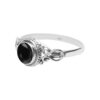 Handmade Black Tourmaline Sterling Silver Ring