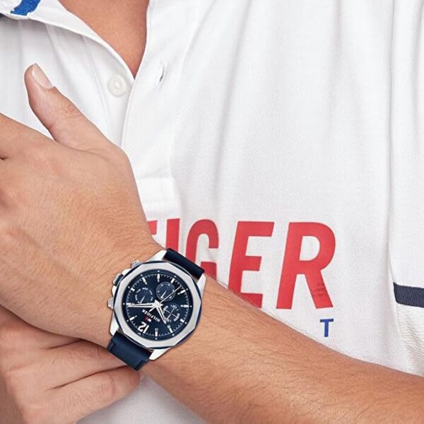 Tommy Hilfiger Lars Navy Leather Dial Men's Watch