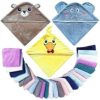 Lovely Care Hooded Bath Towel Set for Babies