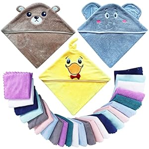 Lovely Care Hooded Bath Towel Set for Babies