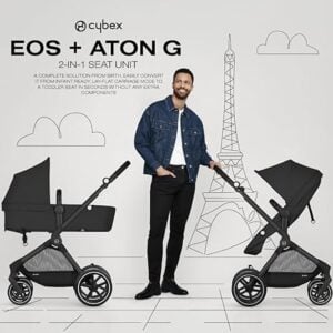 Cybex EOS 5-in-1 Travel System Stroller + Aton G Infant Car Seat