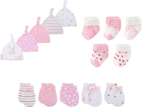 JELYLOVE 15 Pack Cotton Baby Accessories Set