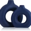 Matte Black Ceramic Vase Set