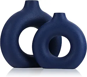 Matte Black Ceramic Vase Set