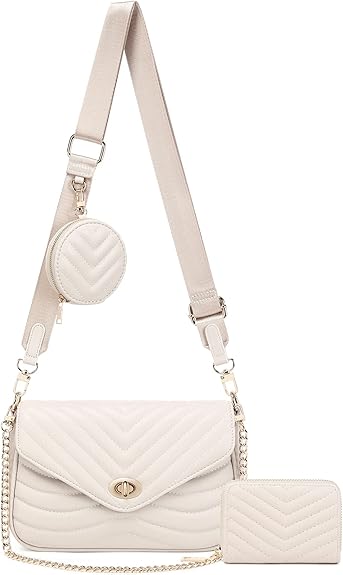 JEEHAN Quilted Crossbody Bag Set