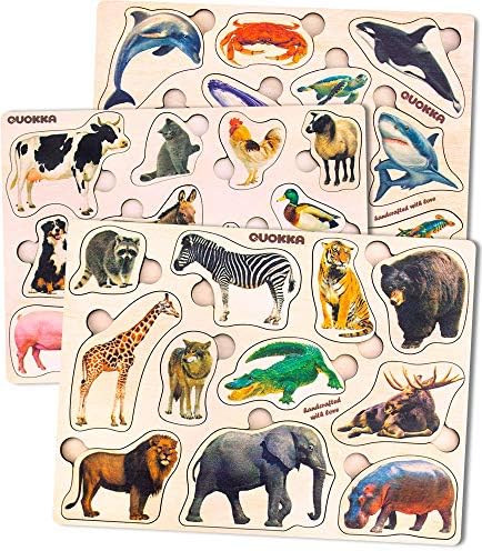 Quokka Montessori Wooden Puzzles for Toddlers