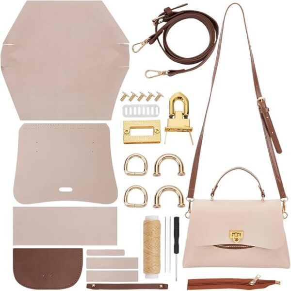 WADORN DIY PU Leather Crossbody Handbag Kit