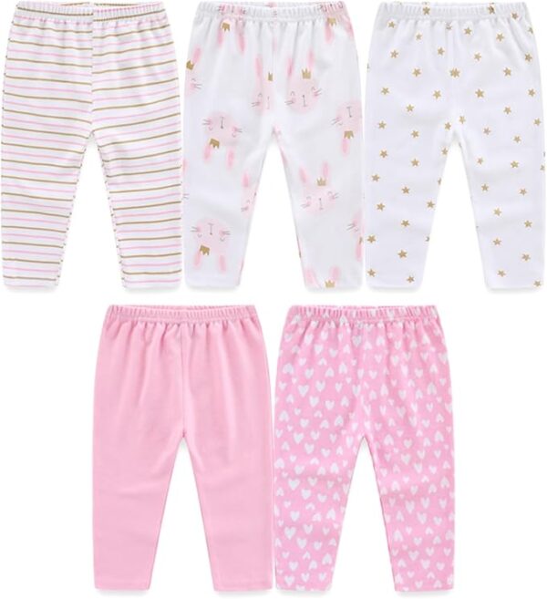 JELYLOVE Unisex Baby Pants Set - 5 Pack