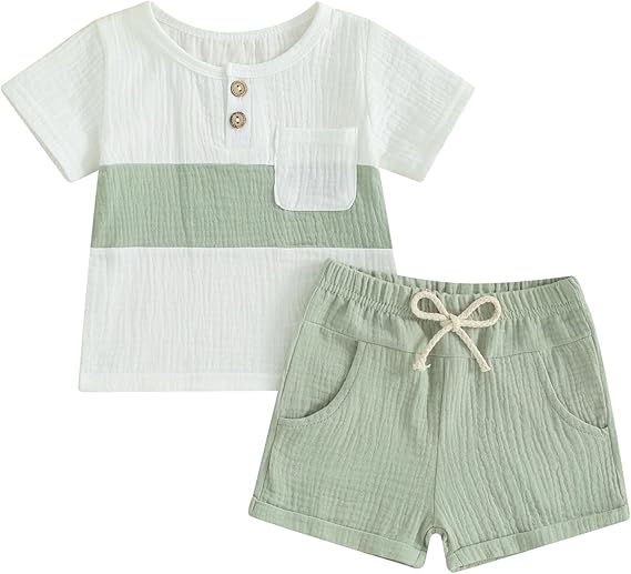 Kupretty Baby Boy Summer Outfit Set
