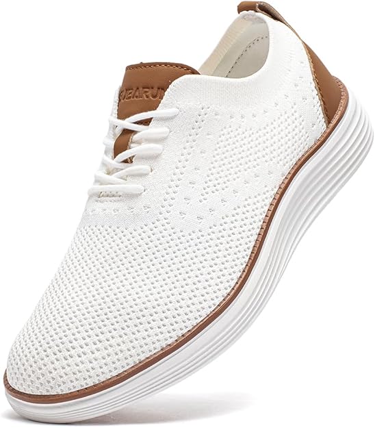 HOBIBEAR Men's Lightweight Mesh Dress Sneakers