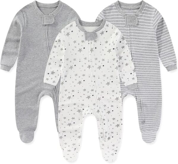 JELYLOVE Unisex Baby Rompers 3-Pack