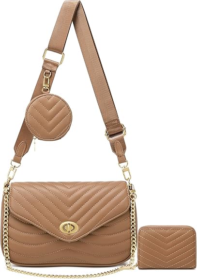 JEEHAN Quilted Crossbody Bag Set