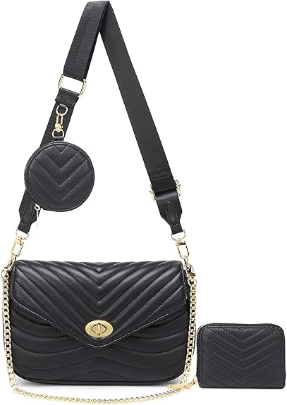 JEEHAN Quilted Crossbody Bag Set