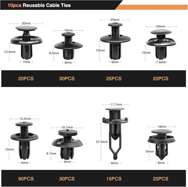 GOOACC 680Pcs Car Push Retainer Clips Set
