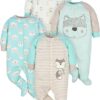 Gerber Baby Boys 4 Pack Sleep 'N Play Footie