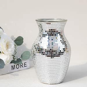 Mosaic Purple Glass Vase