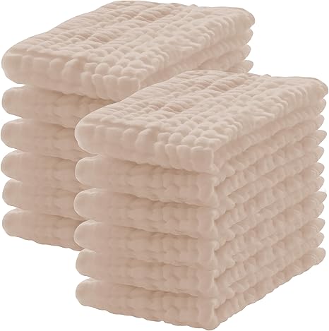 Lovely Care 12 Pack Muslin Burp Cloths