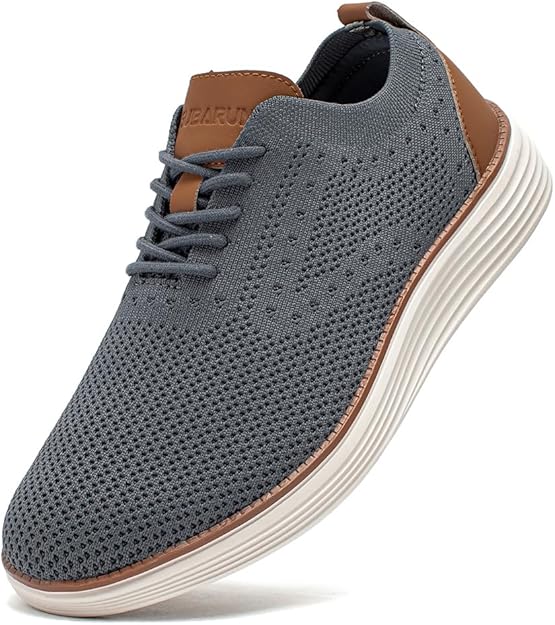 HOBIBEAR Men's Lightweight Mesh Dress Sneakers