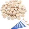 120 pcs Unfinished Half Wooden Balls - Craft Supplies