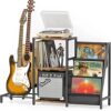 Vinyl Record and Guitar Stand Combo