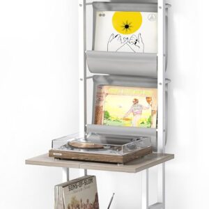 Record Player Stand with Vinyl Storage