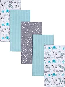 Gerber 100% Cotton Flannel Receiving Blankets - 5 Pack