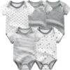 JELYLOVE Unisex Baby Bodysuit 5-Pack