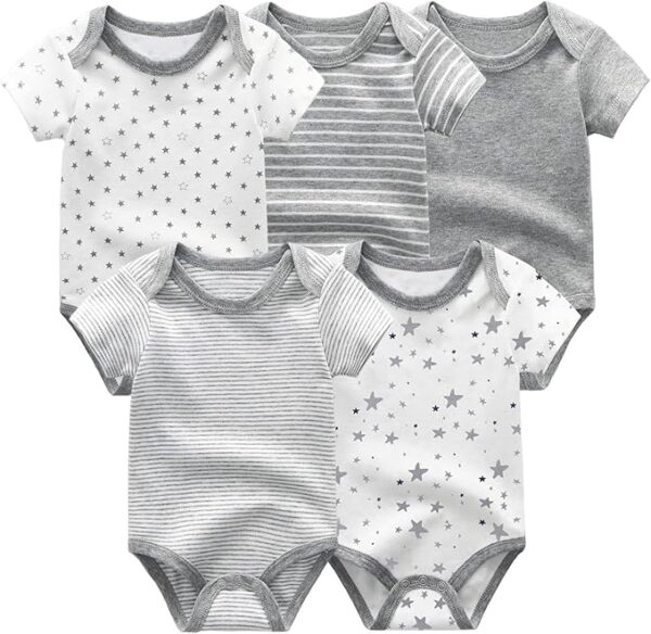 JELYLOVE Unisex Baby Bodysuit 5-Pack