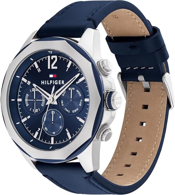 Tommy Hilfiger Lars Navy Leather Dial Men's Watch