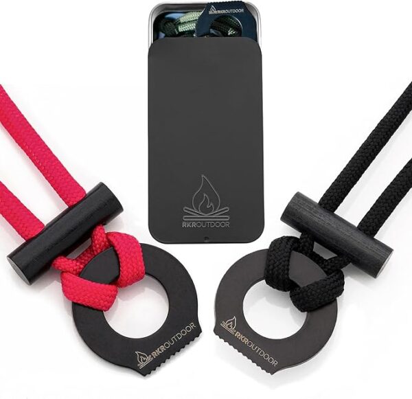 RKR OUTDOOR Survival Fire Starter Necklace (2 Pack)