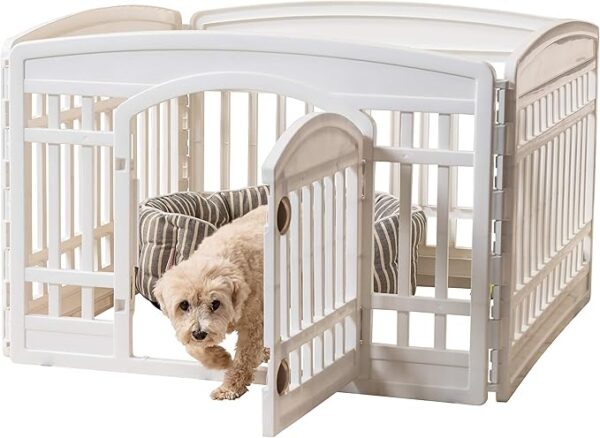 IRIS 24" 4-Panel Dog Playpen with Door