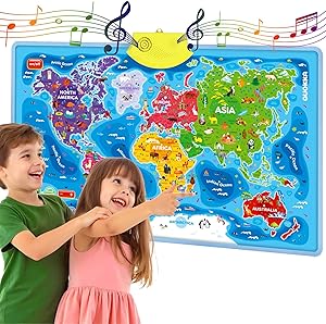 QUOKKA Interactive World Map Wall Chart