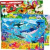 QUOKKA 3-Pack Floor Puzzles for Kids Ages 8-10