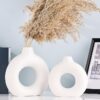 Matte Black Ceramic Vase Set