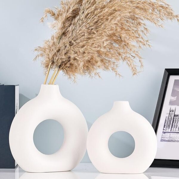 Matte Black Ceramic Vase Set