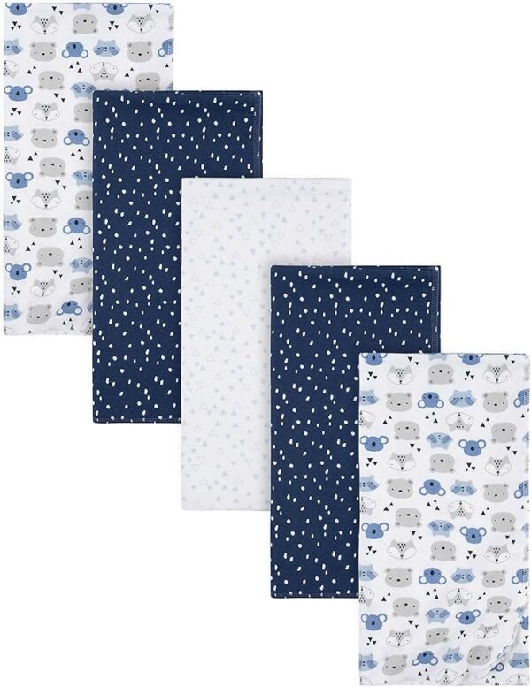 Gerber 100% Cotton Flannel Receiving Blankets - 5 Pack