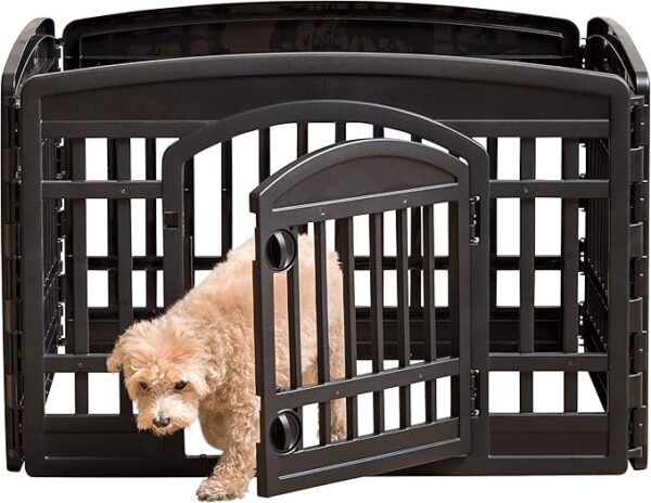 IRIS 24" 4-Panel Dog Playpen with Door