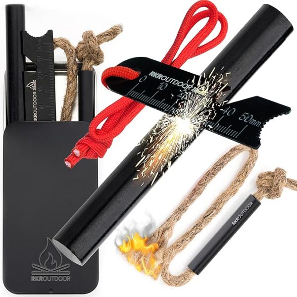 RKR OUTDOOR Ferro Rod Fire Starter Kit