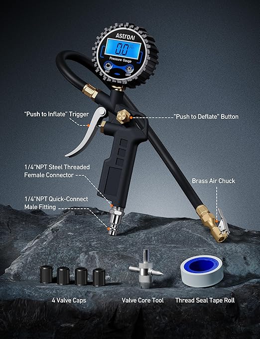AstroAI Digital Tire Inflator with Pressure Gauge