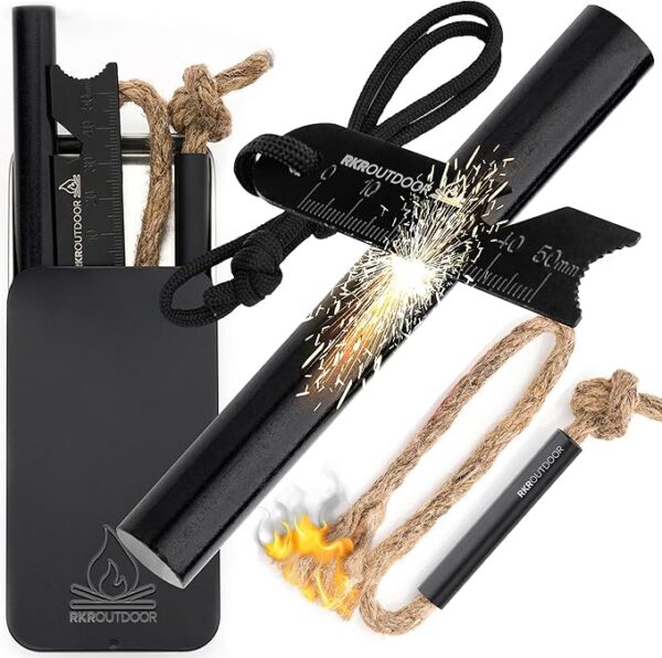 RKR OUTDOOR Ferro Rod Fire Starter Kit