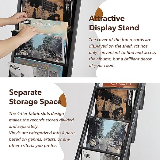 VINCOURNA Vinyl Record Storage Stand