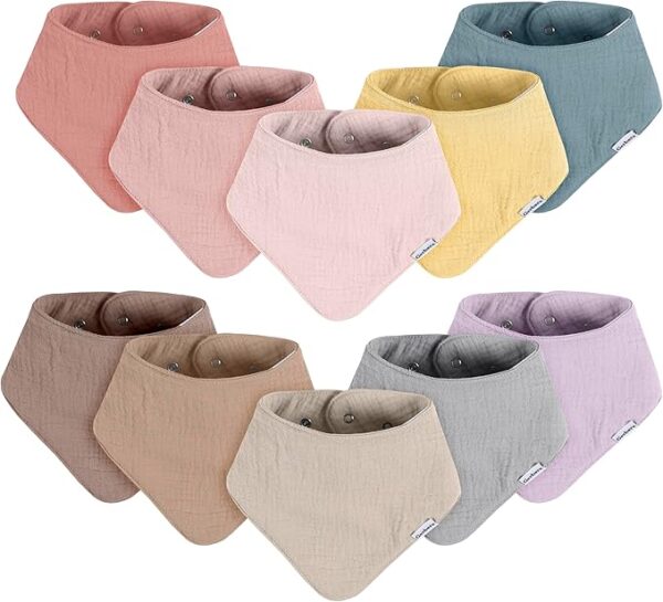 Gerber Unisex Baby Muslin Bandana Bibs
