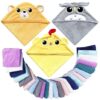 Lovely Care Hooded Bath Towel Set for Babies