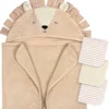 Gerber Baby Lion Hooded Towel and Washcloth Set