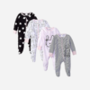 Gerber Baby Girls' 4 Pack Sleep 'N Play Footie