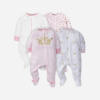 Gerber Baby Girls' 4 Pack Sleep 'N Play Footie