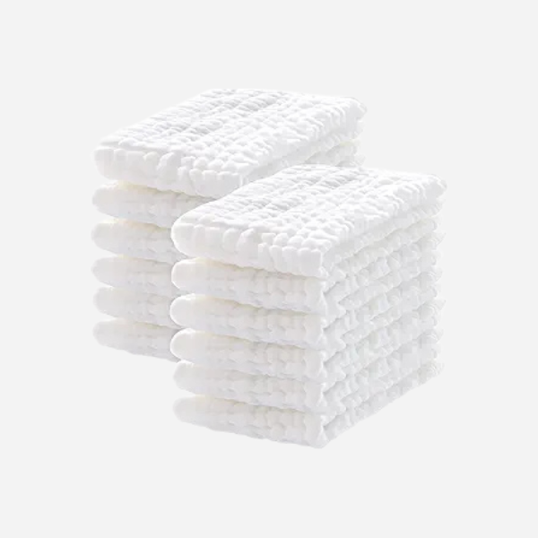 Lovely Care 12 Pack Muslin Burp Cloths