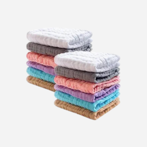 SWEET DOLPHIN Muslin Baby Washcloths - 12 Pack