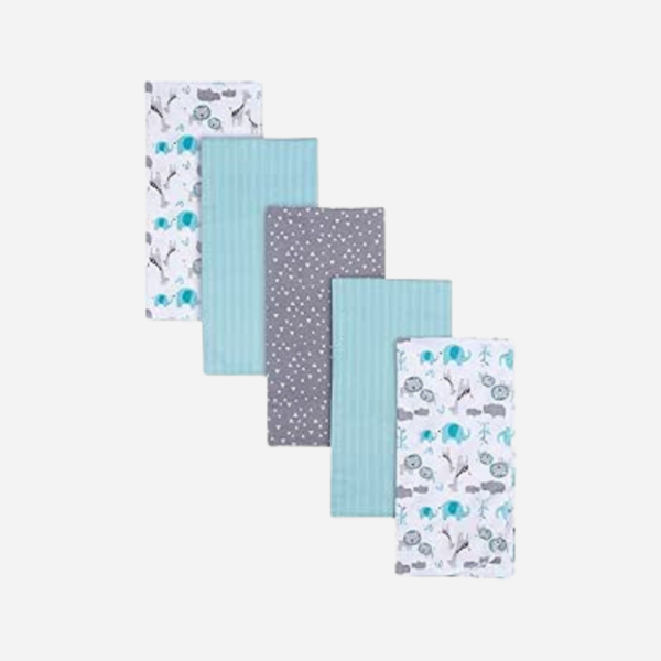 Gerber 100% Cotton Flannel Receiving Blankets - 5 Pack